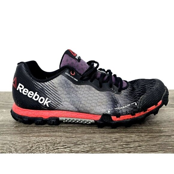 Reebok Men's Size US 6.5 Terrain Series Lock Load H20 Drain 360 Grip  Black Red - Picture 1 of 8